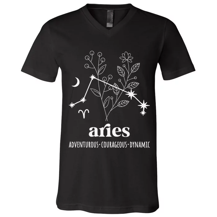 Aries Definition Aries Zodiac Sign Aries Birthday V-Neck T-Shirt