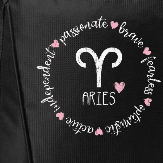 Aries Description Apparel Wo Funny Zodiac Sign Gift City Backpack