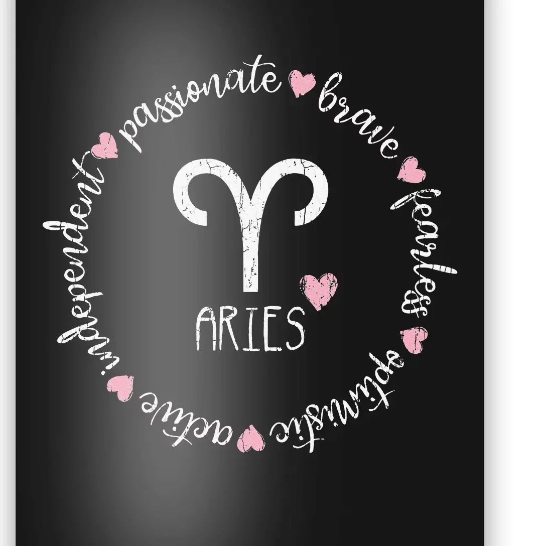 Aries Description Apparel Wo Funny Zodiac Sign Gift Poster