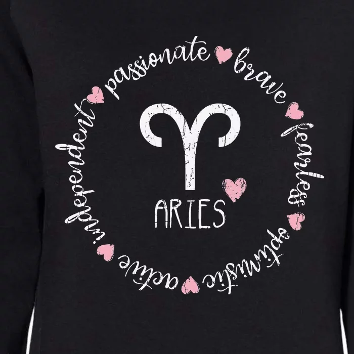 Aries Description Apparel Wo Funny Zodiac Sign Gift Womens California Wash Sweatshirt