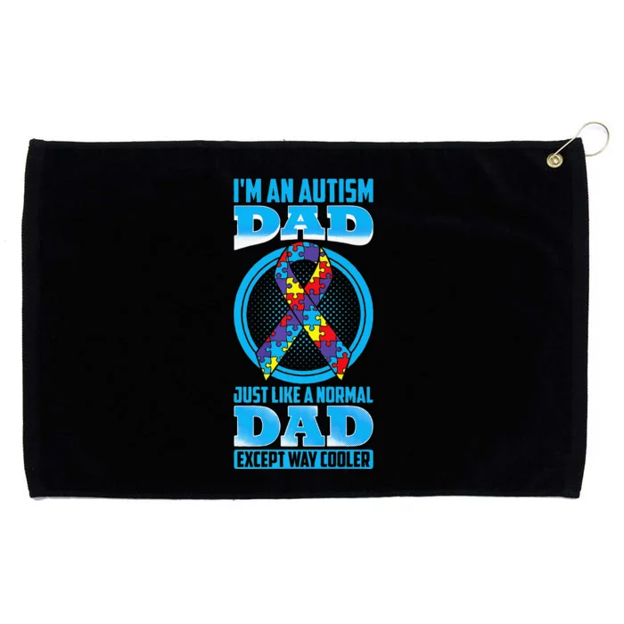 Autism Dad Autism Ribbon Puzzle Daddy Gift Grommeted Golf Towel