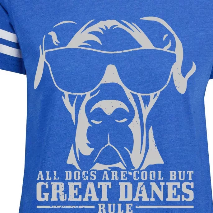 All Dogs Are Cool Great Danes Enza Ladies Jersey Football T-Shirt