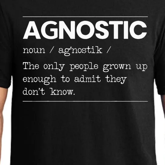 Agnostic Definition AntiReligion Agnosticism Atheist Pajama Set