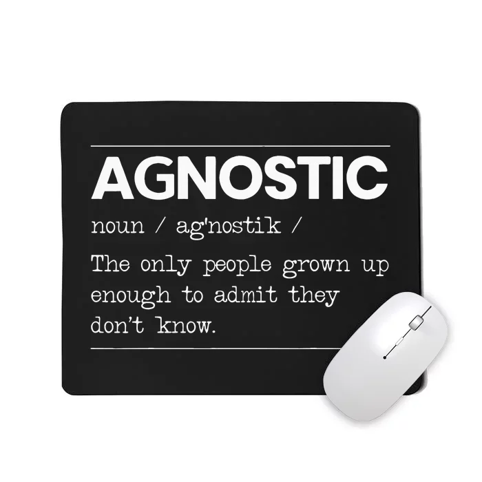 Agnostic Definition AntiReligion Agnosticism Atheist Mousepad