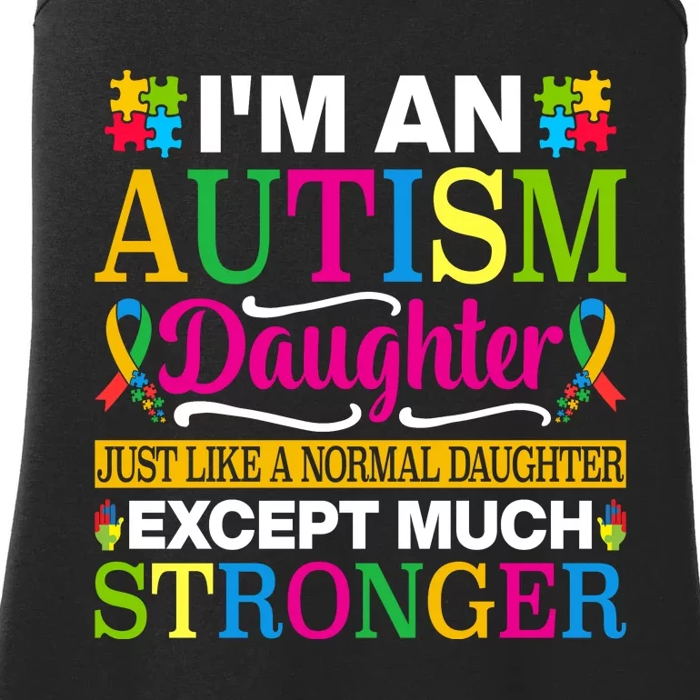 Autism Daughter Autism Awareness Motivational Autistic Daughter Positive Slogans Ladies Essential Tank