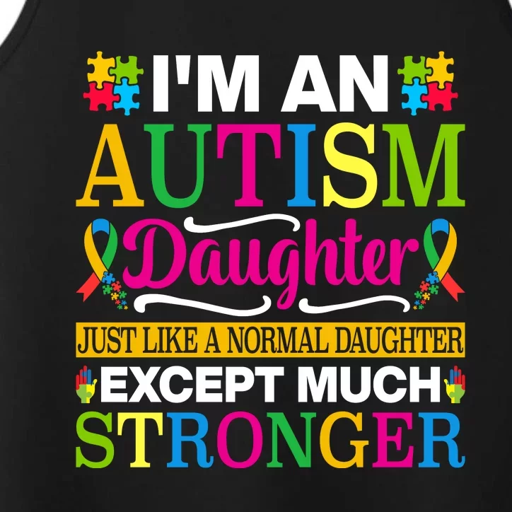 Autism Daughter Autism Awareness Motivational Autistic Daughter Positive Slogans Performance Tank