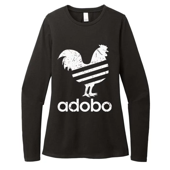 Adobo Distressed Womens CVC Long Sleeve Shirt