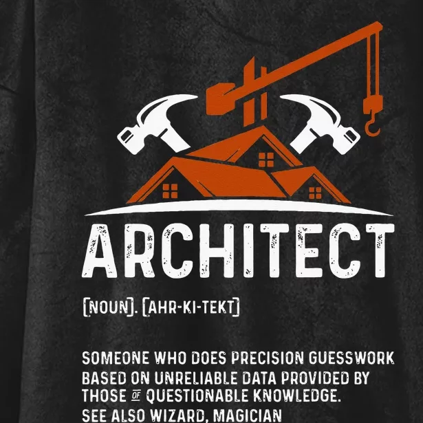 Architect Definition Architect Funny Architecture Hooded Wearable Blanket