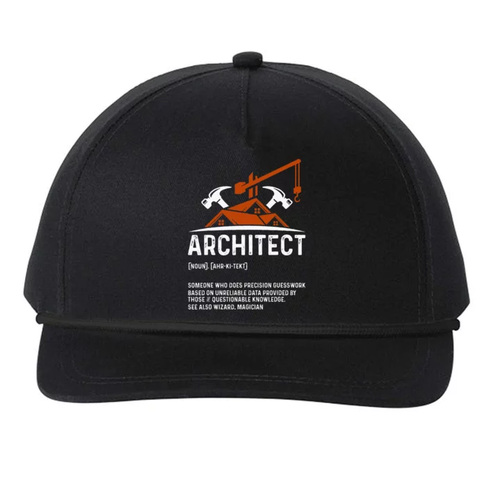 Architect Definition Architect Funny Architecture Snapback Five-Panel Rope Hat