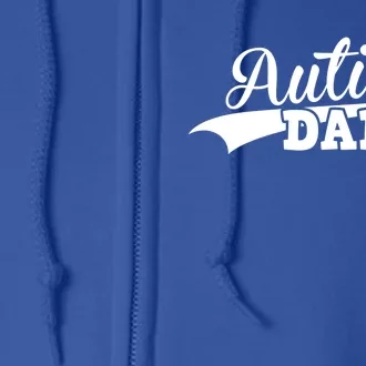 Autism Dad Awareness Support Gift Puzzle Gift Full Zip Hoodie