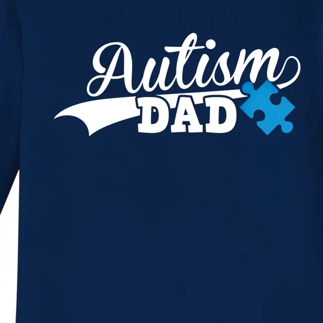 Autism Dad Awareness Support Gift Puzzle Gift Baby Long Sleeve Bodysuit