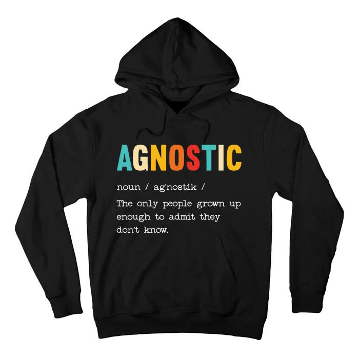 Agnostic Definition AntiReligion Agnosticism Atheist Hoodie