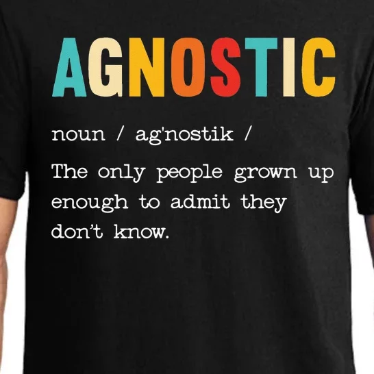 Agnostic Definition AntiReligion Agnosticism Atheist Pajama Set