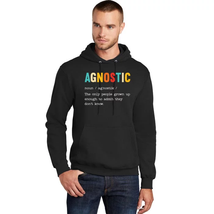 Agnostic Definition AntiReligion Agnosticism Atheist Tall Hoodie