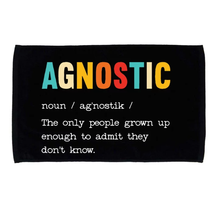 Agnostic Definition AntiReligion Agnosticism Atheist Microfiber Hand Towel