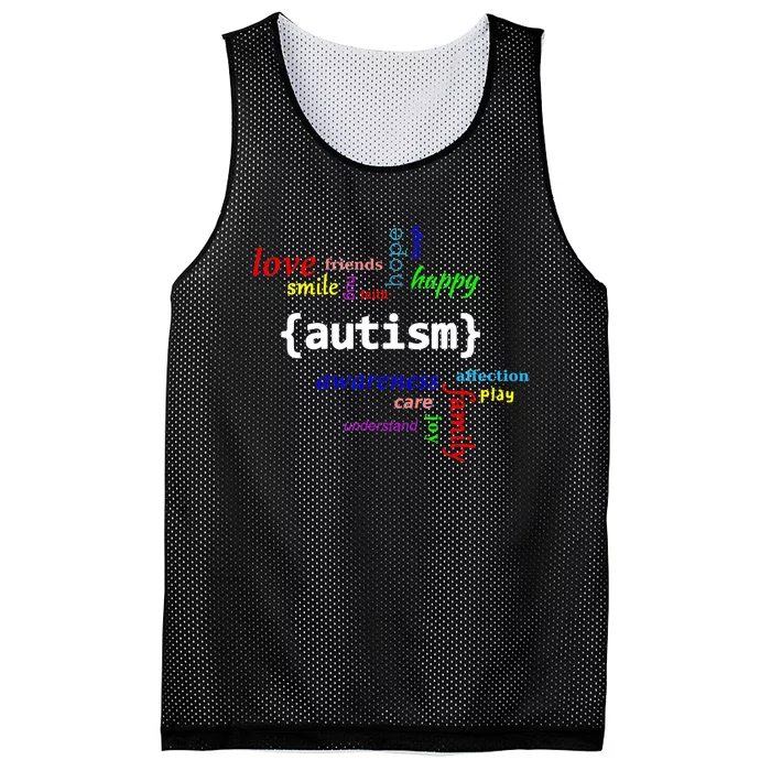 Autism Design Autism Awareness Design Mesh Reversible Basketball Jersey Tank