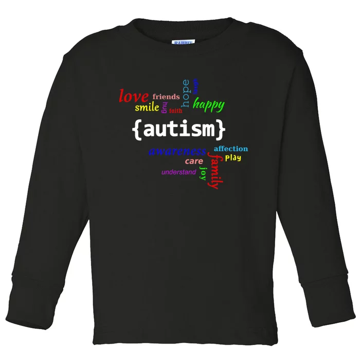 Autism Design Autism Awareness Design Toddler Long Sleeve Shirt