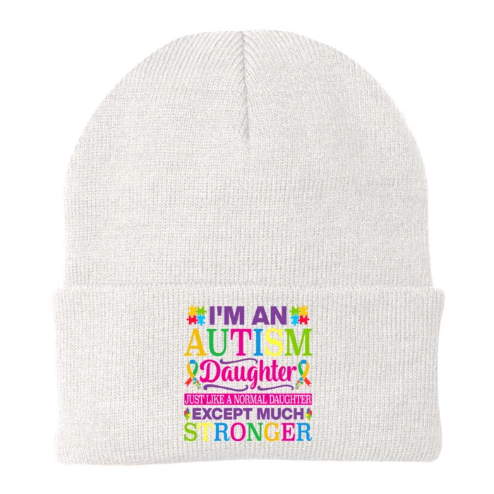 Autism Daughter Autism Awareness Motivational Autistic Daughter Positive Slogans Knit Cap Winter Beanie