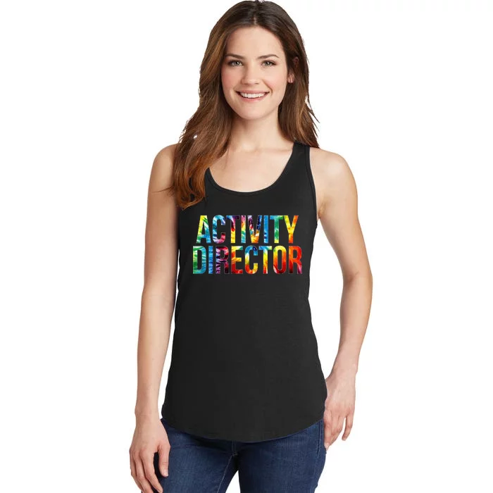 Activity Director Appreciation Day Tie Dye Women For Work Ladies Essential Tank