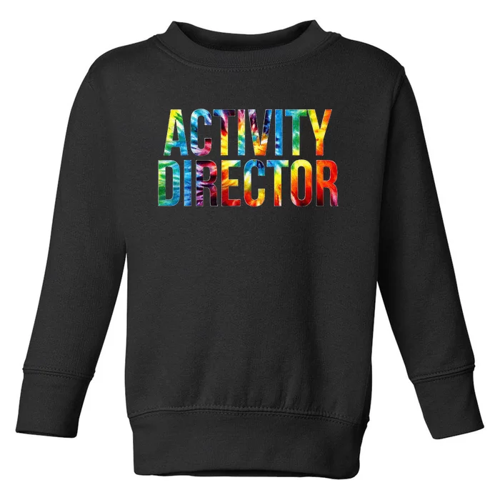 Activity Director Appreciation Day Tie Dye Women For Work Toddler Sweatshirt