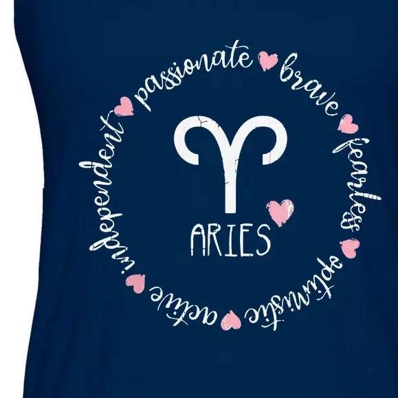 Aries Description Apparel Men Women Funny Zodiac Sign Gift Ladies Essential Flowy Tank