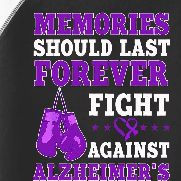 Alzheimers Disease AD Purple Awareness Boxing Gloves Ribbon Toddler Fine Jersey T-Shirt