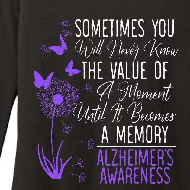 Alzheimers Disease Awareness Dementia I Wear Purple Womens CVC Long Sleeve Shirt