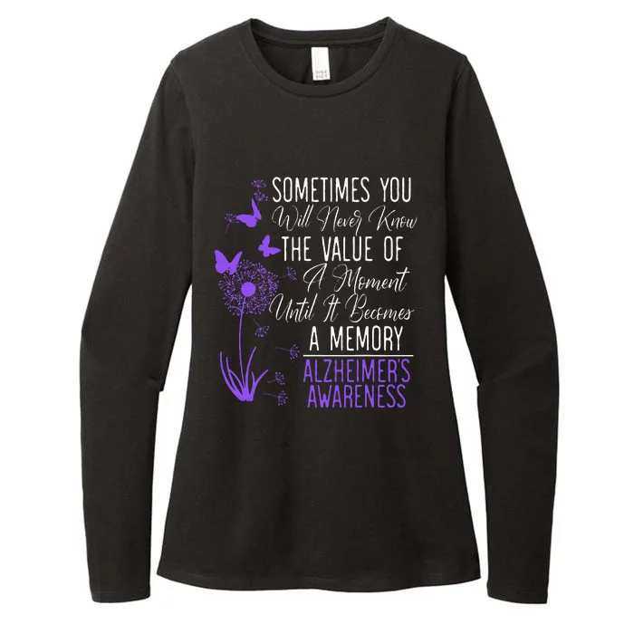 Alzheimers Disease Awareness Dementia I Wear Purple Womens CVC Long Sleeve Shirt