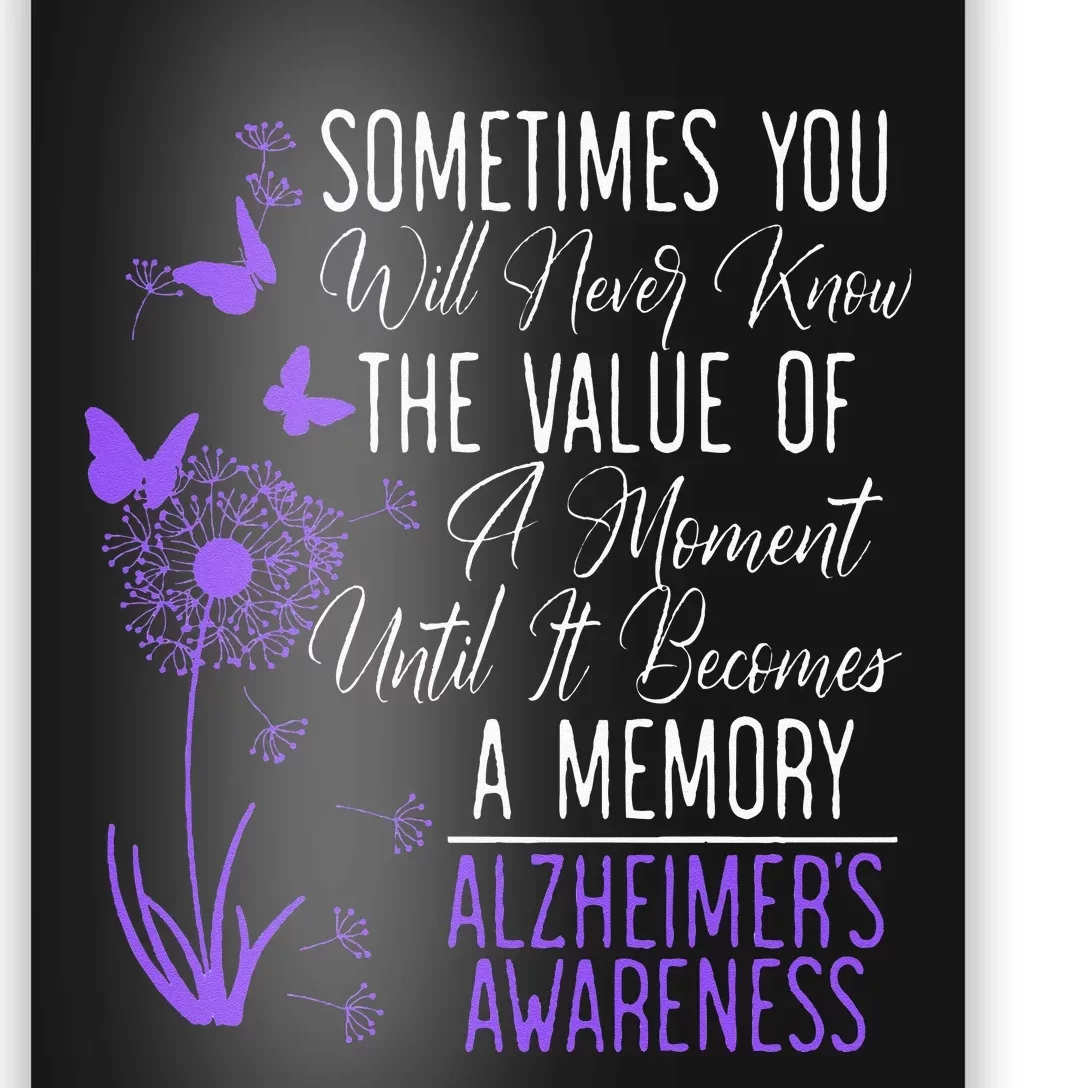 Alzheimers Disease Awareness Dementia I Wear Purple Poster