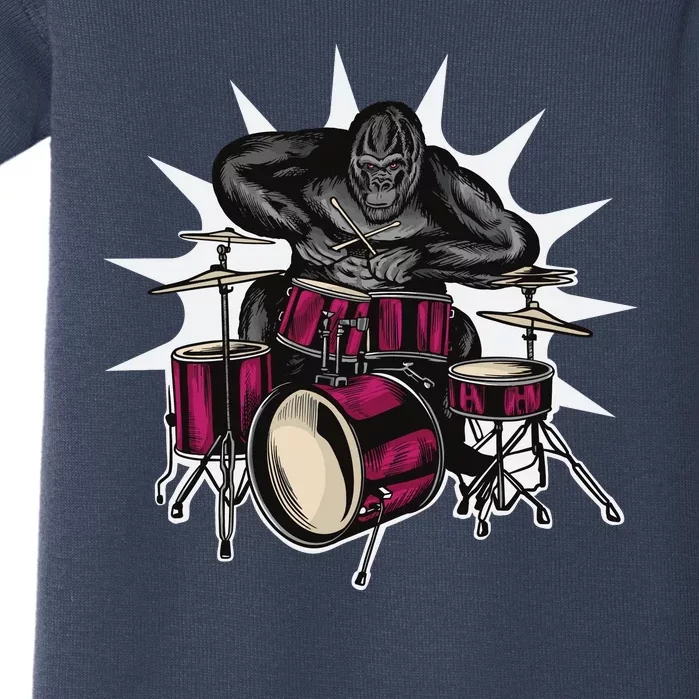 Ape Drummer Baby Bodysuit