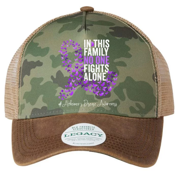 Alzheimers Disease Awareness Month Purple Ribbon Legacy Tie Dye Trucker Hat