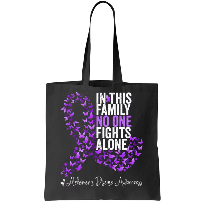 Alzheimers Disease Awareness Month Purple Ribbon Tote Bag