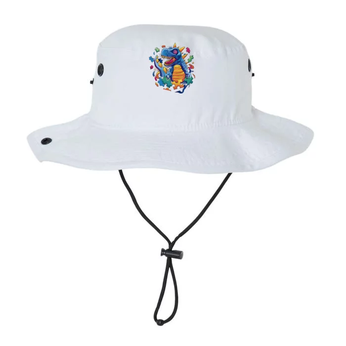 Autism Dinosaur And Puzzle Pieces Legacy Cool Fit Booney Bucket Hat