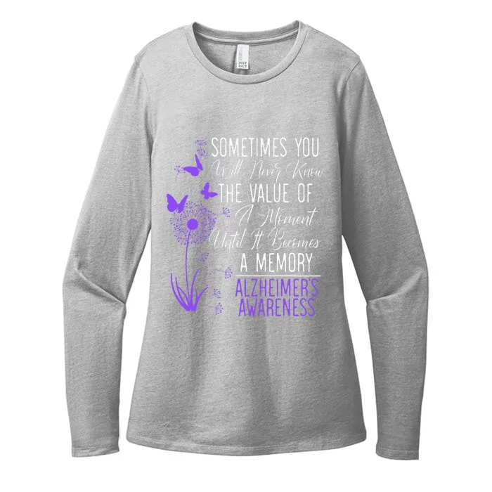 AlzheimerS Disease Awareness Dementia I Wear Purple Womens CVC Long Sleeve Shirt