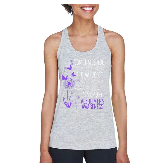 AlzheimerS Disease Awareness Dementia I Wear Purple Women's Racerback Tank