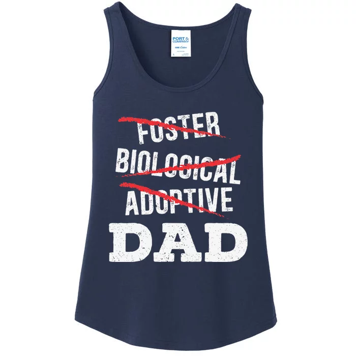 Adoptive Dad Adoption Announcement Foster Father Gotcha Day Ladies Essential Tank