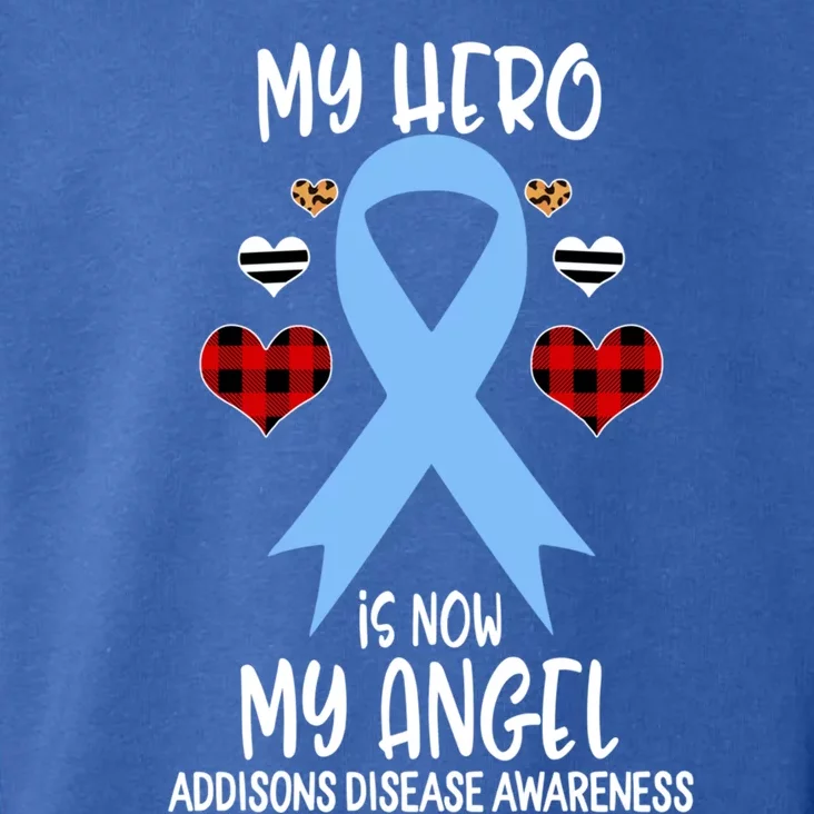 Addisons Disease Awareness Remembrance Hero Is Now My Angel Gift Toddler Hoodie