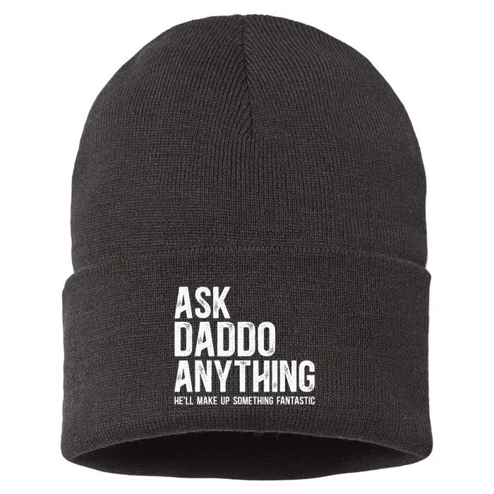 Ask Daddo Anything Daddo Grandfather Daddo Grandpa Sustainable Knit Beanie