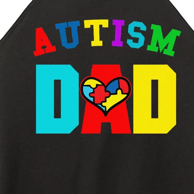 Autism Dad Apparel Dad Autism Awareness Women’s Perfect Tri Rocker Tank