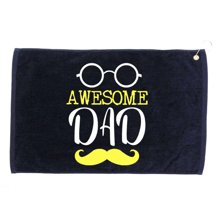 Awesome Dad Grommeted Golf Towel