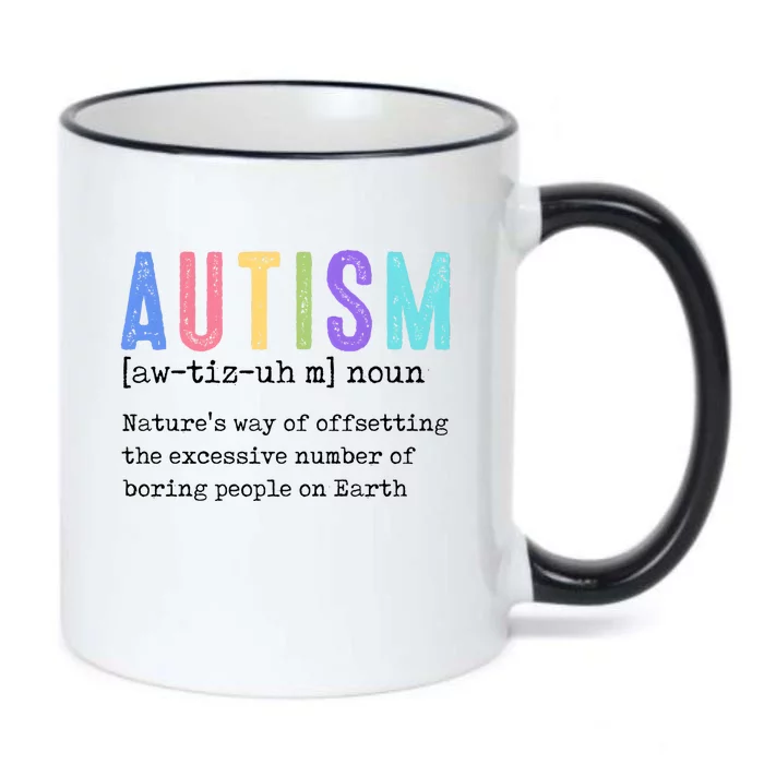 Autism Definition Autism Awareness Supporter Black Color Changing Mug