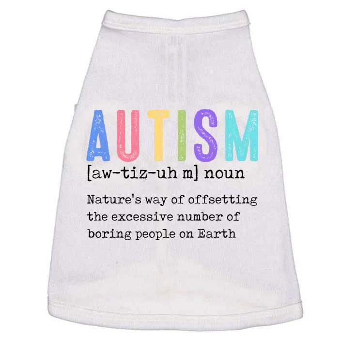 Autism Definition Autism Awareness Supporter Doggie Tank