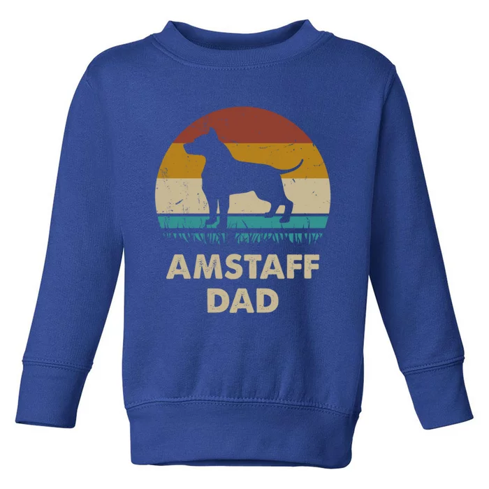 Amstaff Dad American Staffordshire Terrier Dog Lovers Gift Cute Gift Toddler Sweatshirt