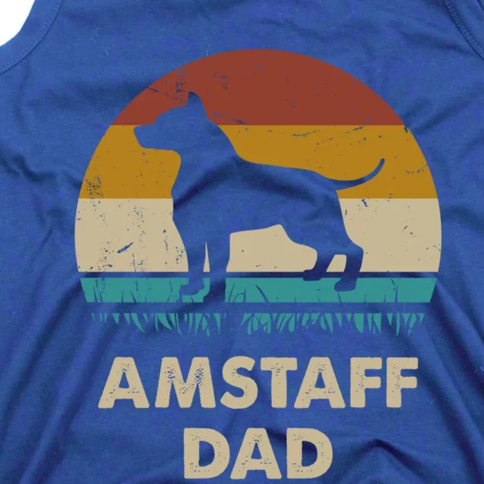 Amstaff Dad American Staffordshire Terrier Dog Lovers Gift Cute Gift Tank Top