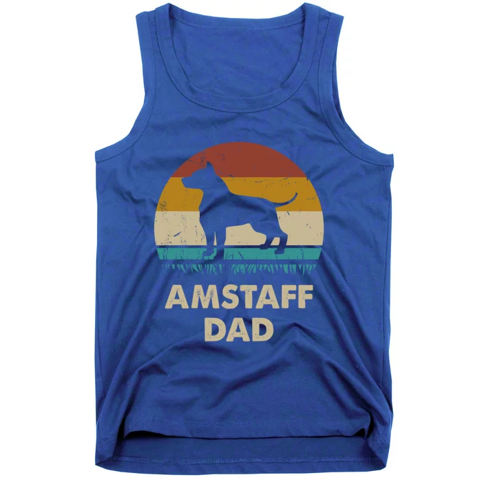 Amstaff Dad American Staffordshire Terrier Dog Lovers Gift Cute Gift Tank Top