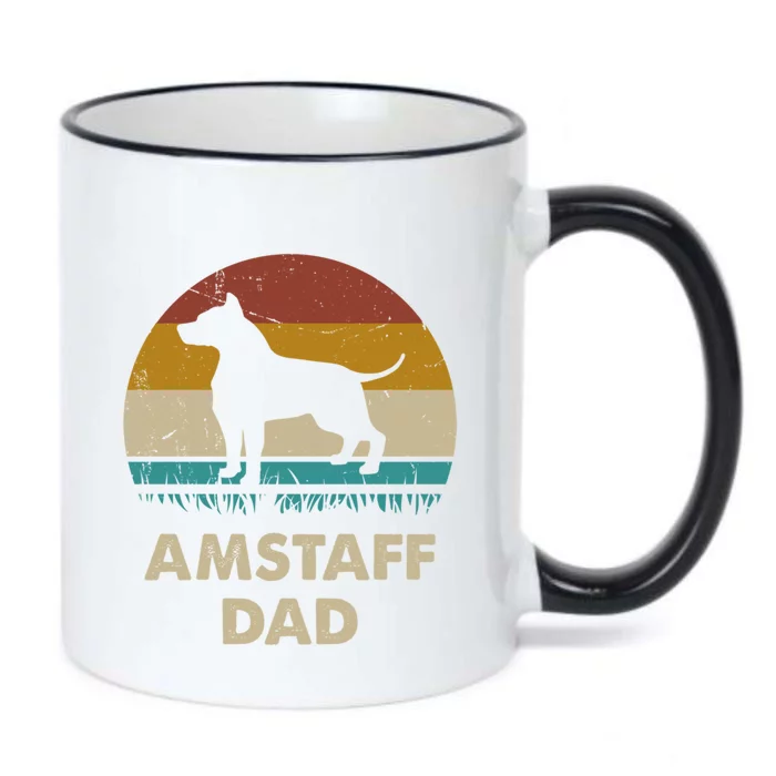 Amstaff Dad American Staffordshire Terrier Dog Lovers Gift Black Color Changing Mug