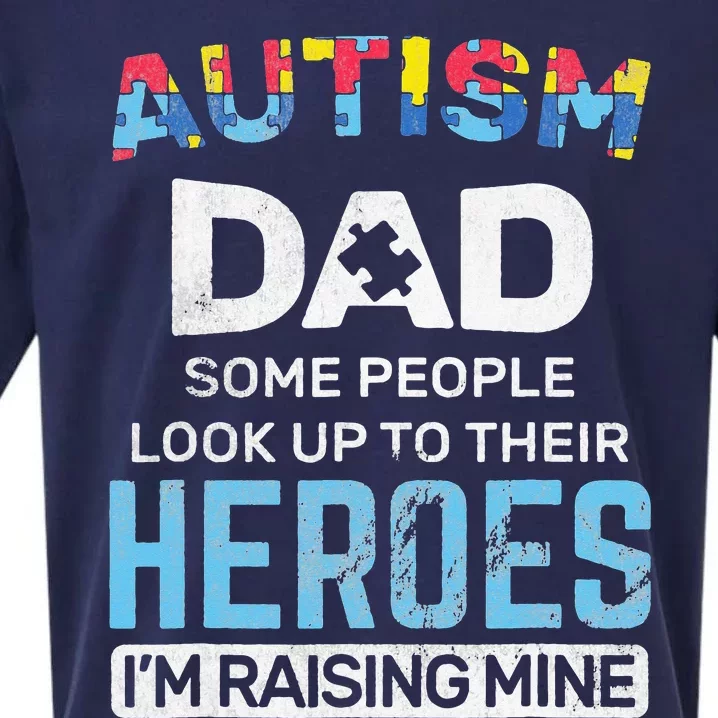 Autism Dad Autism Awareness Autistic Spectrum ASD Sueded Cloud Jersey T-Shirt