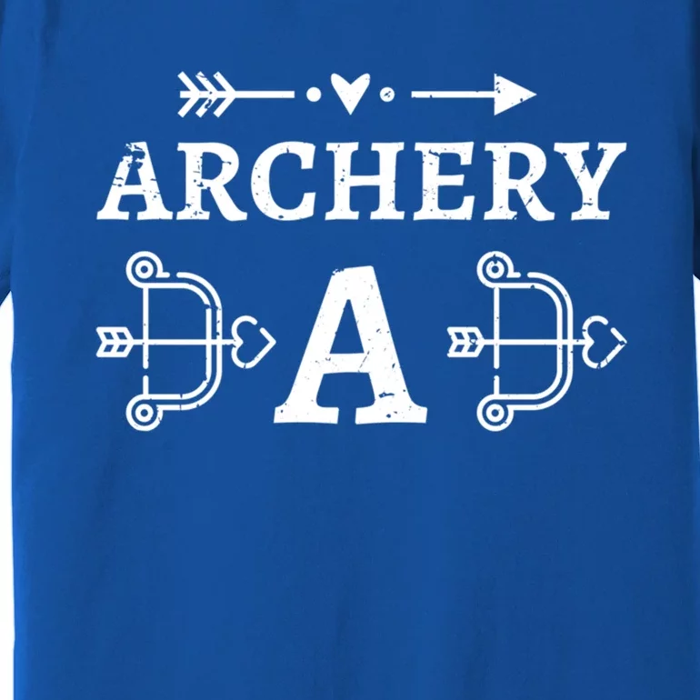 Archery Dad Archer Bow Arrow Father's Day Sports Lover Gift Premium T-Shirt