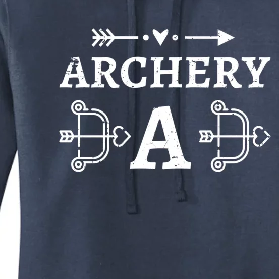 Archery Dad Archer Bow Arrow Father's Day Sports Lover Gift Women's Pullover Hoodie