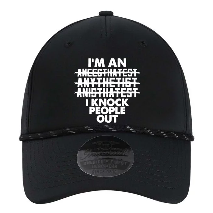 Anesthesia Doctor Anesthesiologist Knock People Out Gift Great Gift Performance The Dyno Cap